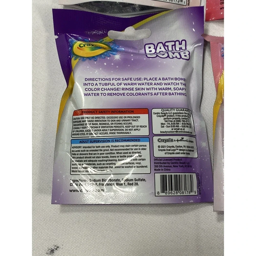 lot of 4 crayola heart shaped bath bombs strawberry cherry‎ grape cotton candy